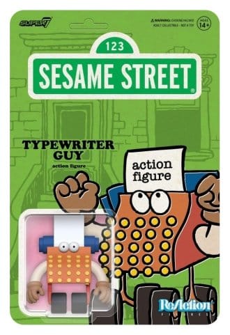 Sesame Street ReAction Action Figure Wave 06 Typewriter Guy Super7