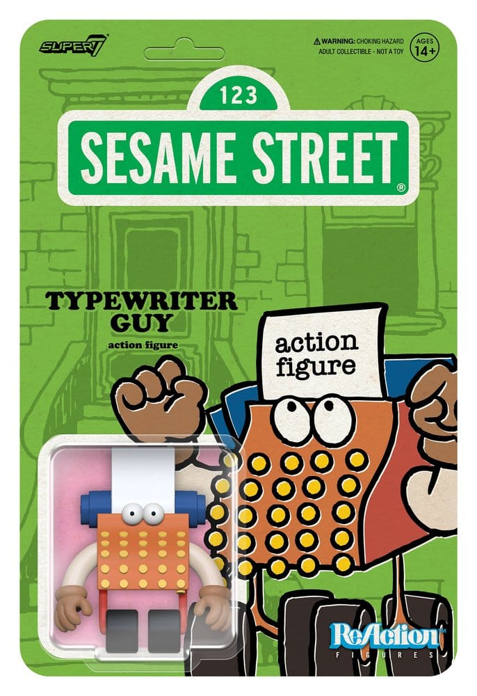 Sesame Street ReAction Action Figure Wave 06 Typewriter Guy Super7