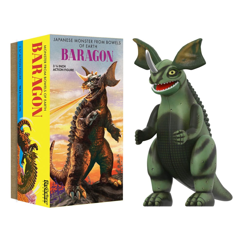 Toho ReAction Action Figure Wave 01 Retro Tin Baragon Marusan Tin Super7