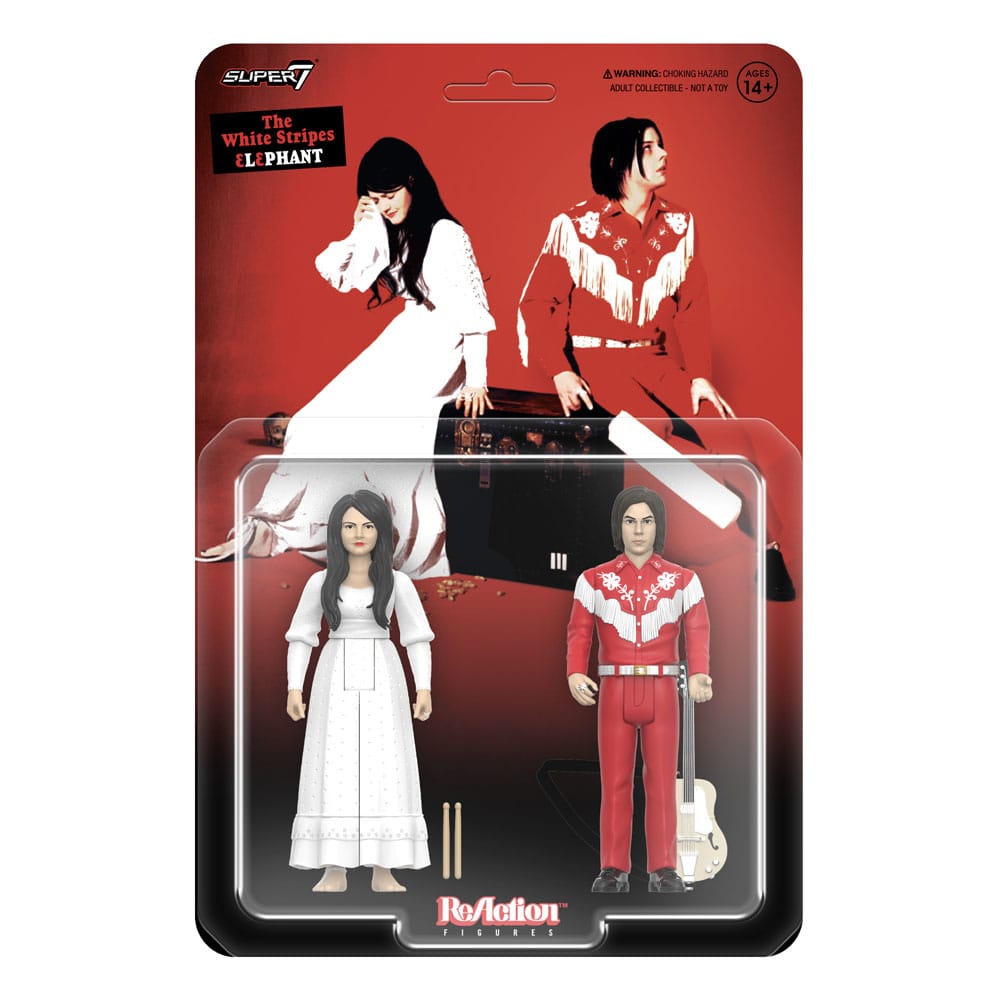 The White Stripes ReAction Action Figures 2 Pack Wave 02 The White Stripes Elephant Super7