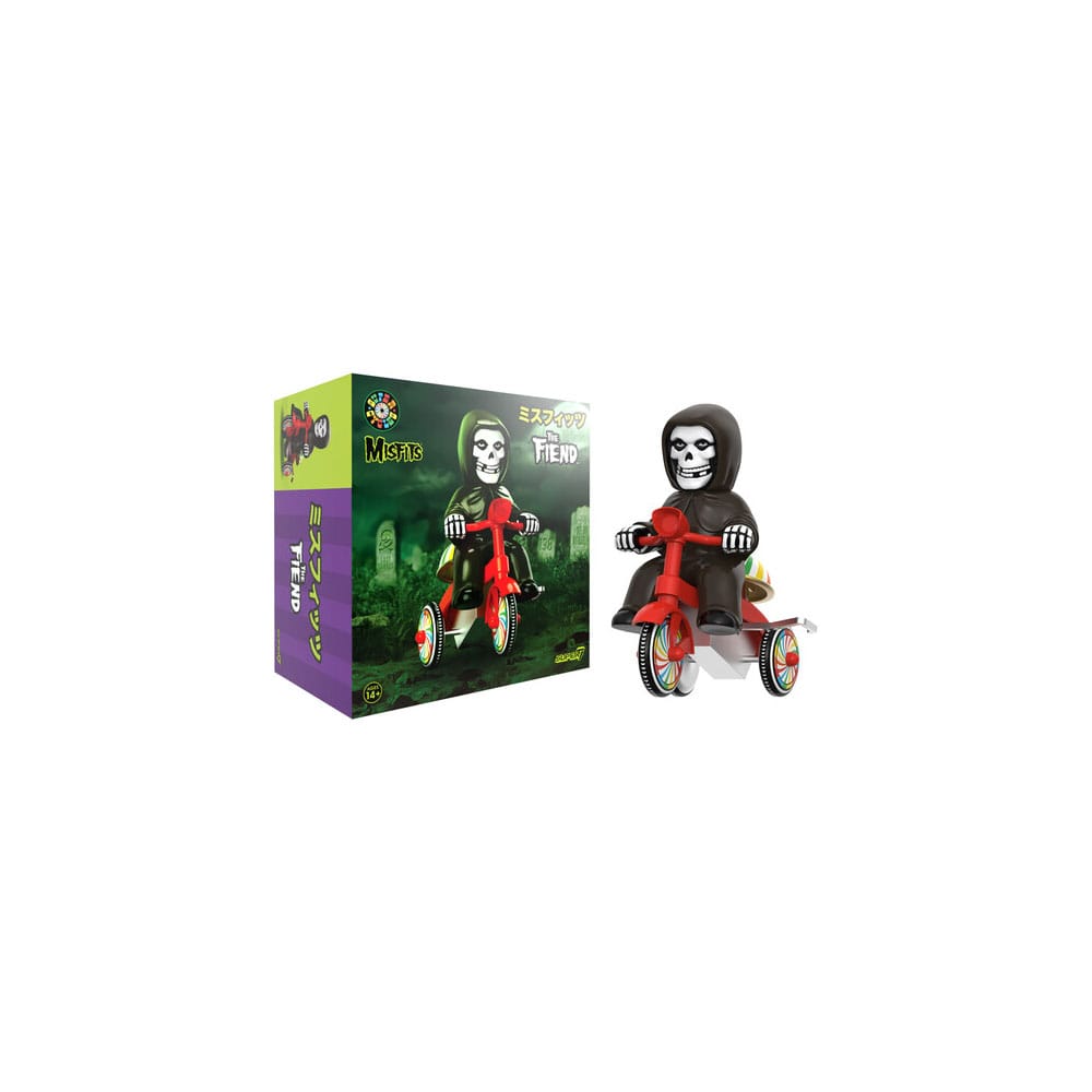 Misfits Super Cycles Action Figure Mummy Boy Black with Red Trike Super7