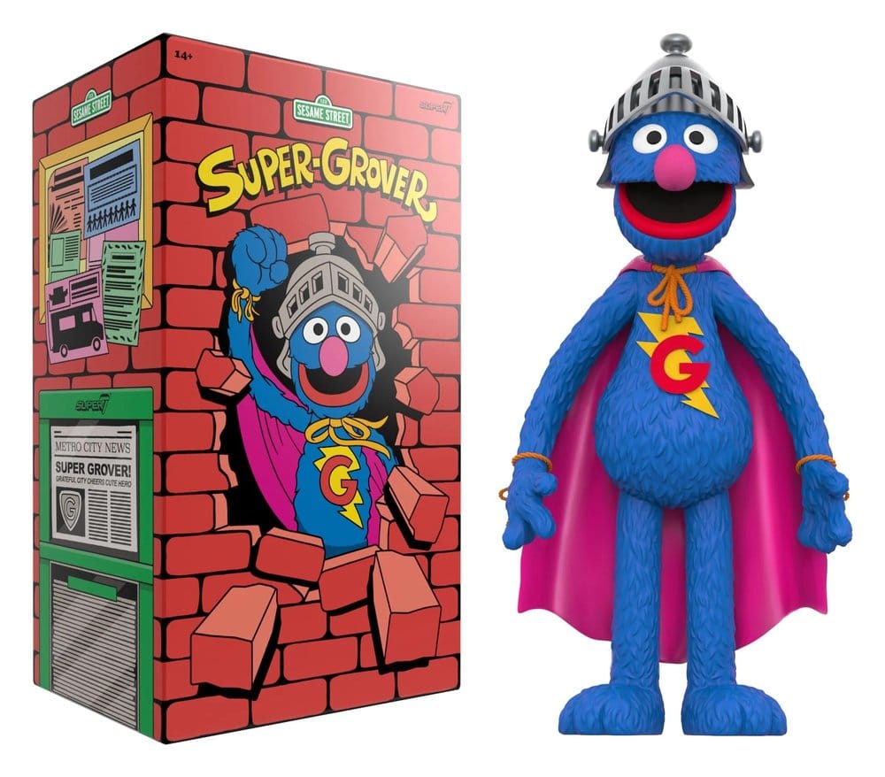 Sesame Street Supersize Vinyl Figure Super Grover Super7