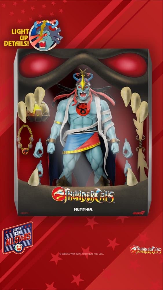 Thundercats Ultimates Action Figure Mumm Ra LED Eyes Super7
