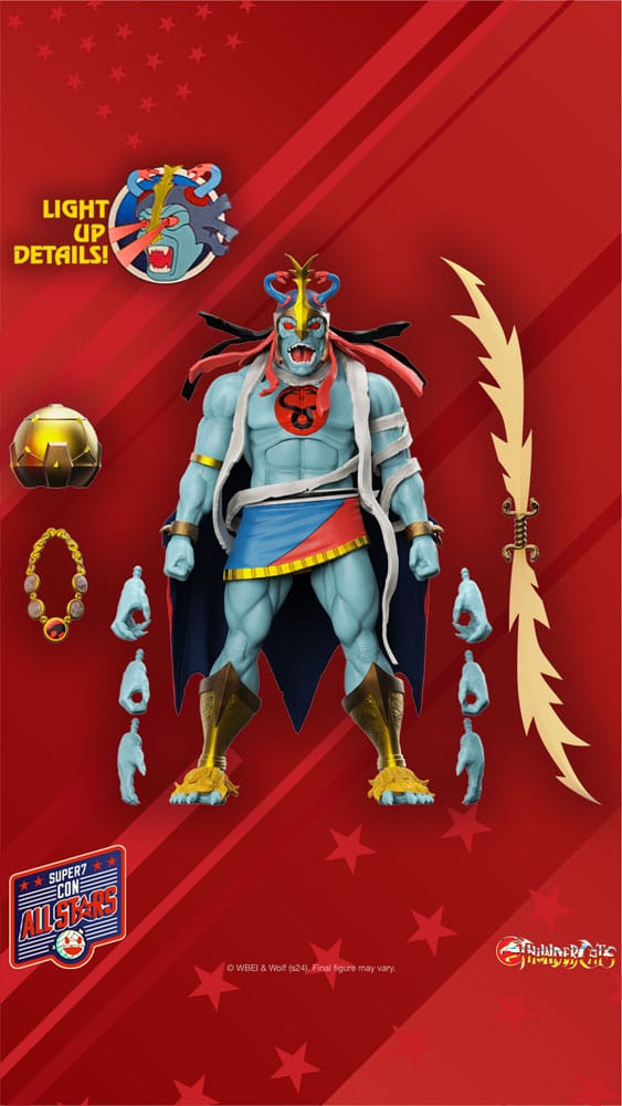 Thundercats Ultimates Action Figure Mumm Ra LED Eyes Super7