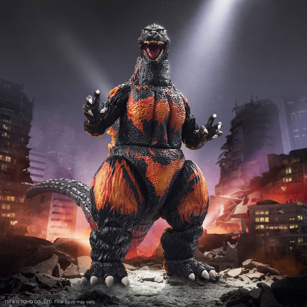 Toho Ultimates Action Figure Burning Godzilla 1995 Super7