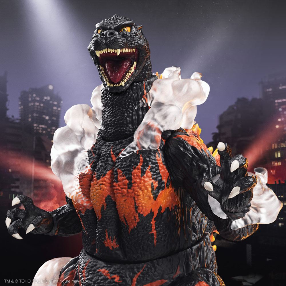 Toho Ultimates Action Figure Burning Godzilla 1995 Super7
