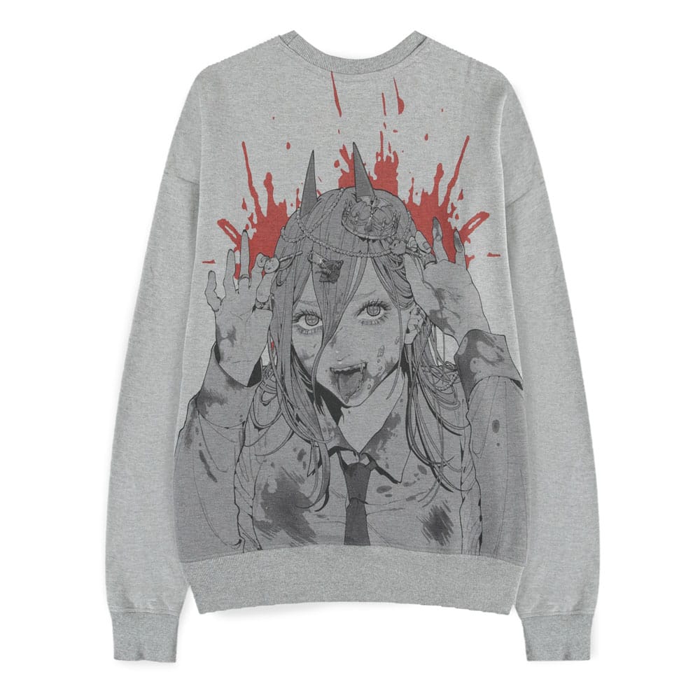 Chainsaw Man Sweater Power Grey Melange Size L Difuzed