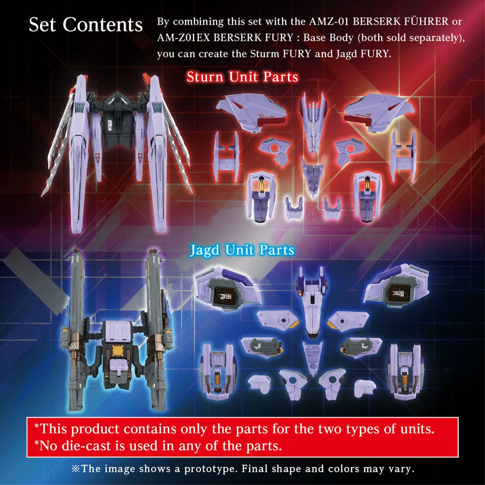 Zoids Model Kit Accesoory Set AM Z01CP Berserk Fury Sturm & Jagd Unit Takara Tomy