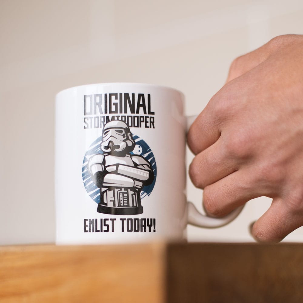Original Stormtrooper Mug Enlist Today White Thumbs Up