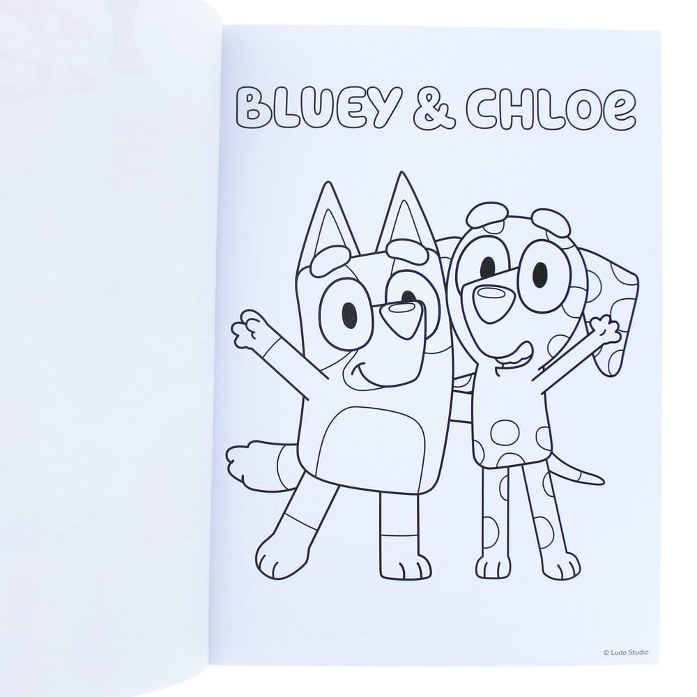 Bluey Colouring Book A4 & Sticker Set Thumbs Up