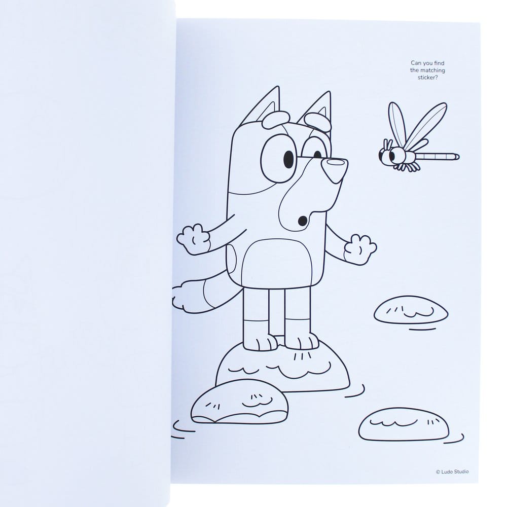 Bluey Colouring Book A4 & Sticker Set Thumbs Up