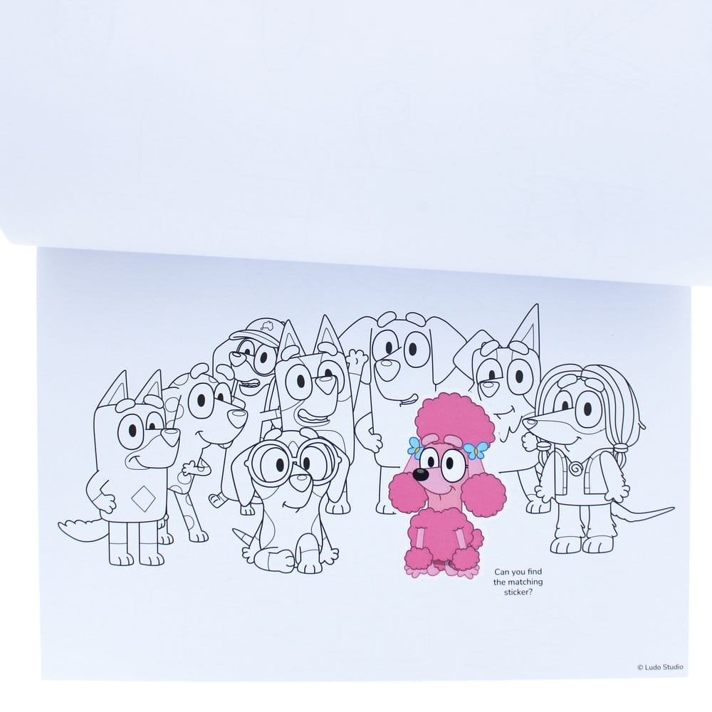 Bluey Colouring Book A4 & Sticker Set Thumbs Up