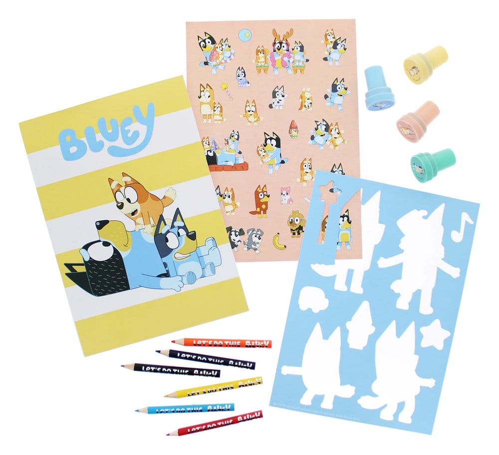 Bluey 14 Piece Creative Colouring Set Thumbs Up