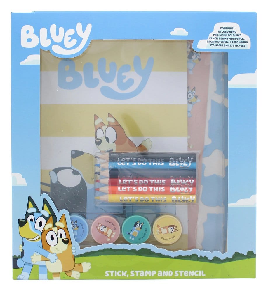 Bluey 14 Piece Creative Colouring Set Thumbs Up