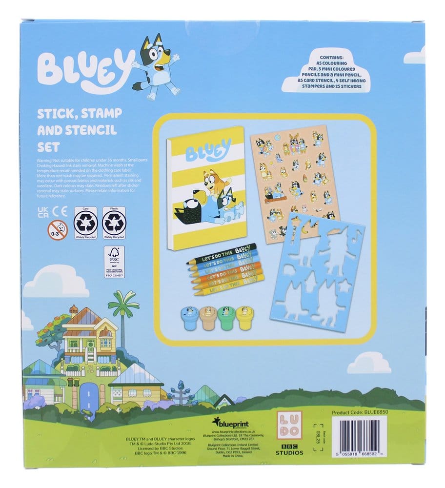 Bluey 14 Piece Creative Colouring Set Thumbs Up