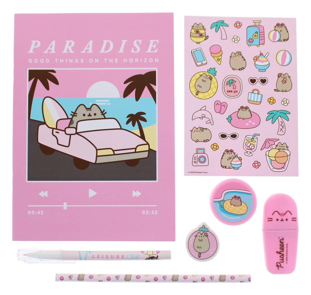 Pusheen Stationery Set 7 Piece Thumbs Up