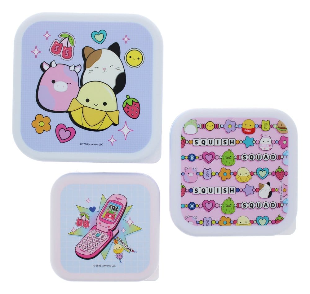 Squishmallows Snack Boxes 3 Pack Thumbs Up