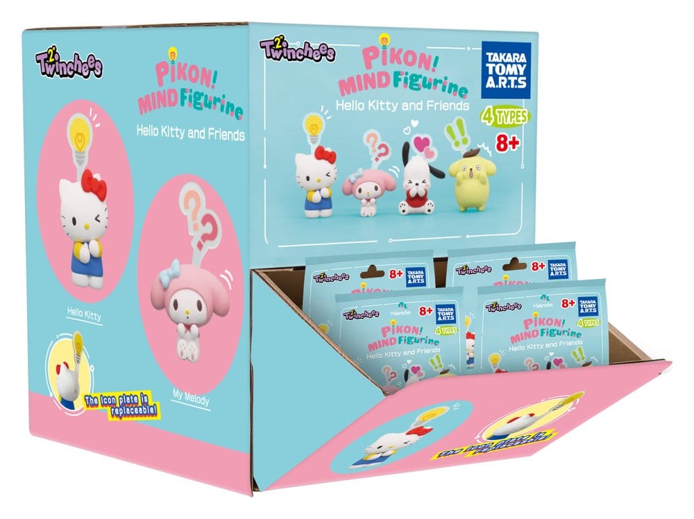 Sanrio Twinchees Mini Figures Hello Kitty & Friends Pikon Mind Blind Pack Display 24 Takara Tomy