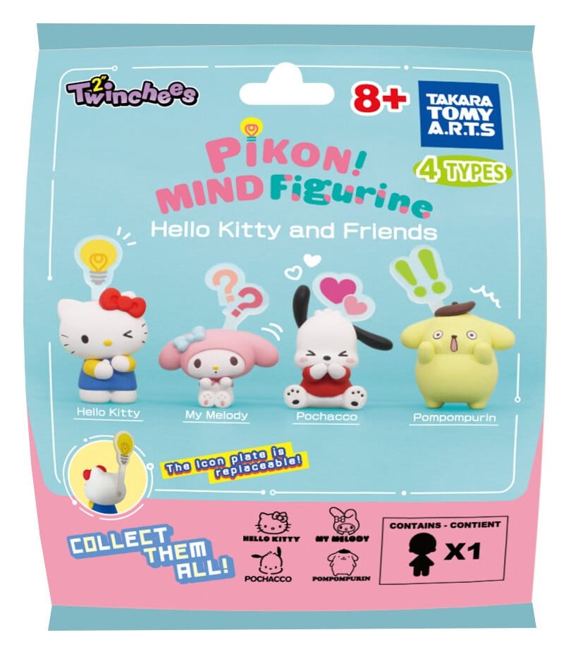 Sanrio Twinchees Mini Figures Hello Kitty & Friends Pikon Mind Blind Pack Display 24 Takara Tomy