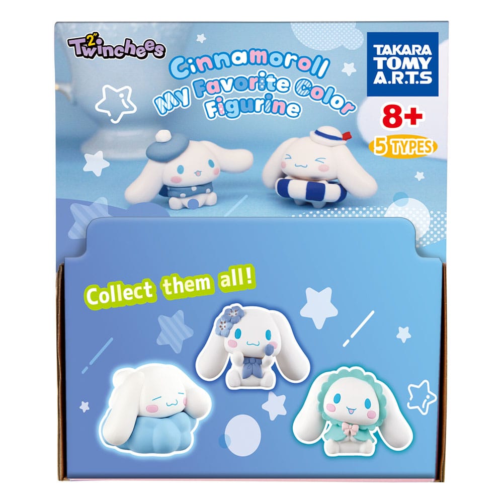 Sanrio Twinchees Mini Figures Cinamoroll My Favourite Colour Display 24 Takara Tomy
