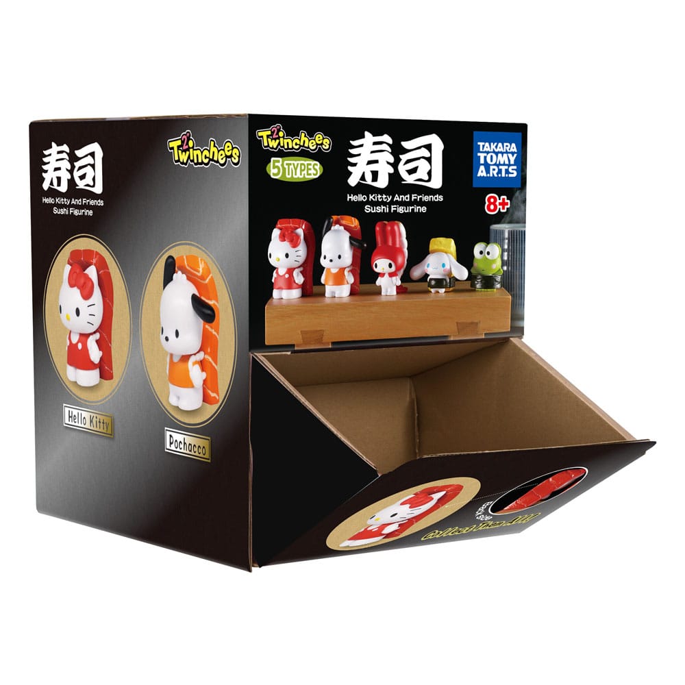 Sanrio Twinchees Mini Figures Hello Kitty & Friends Sushi Kawai Display 24 Takara Tomy