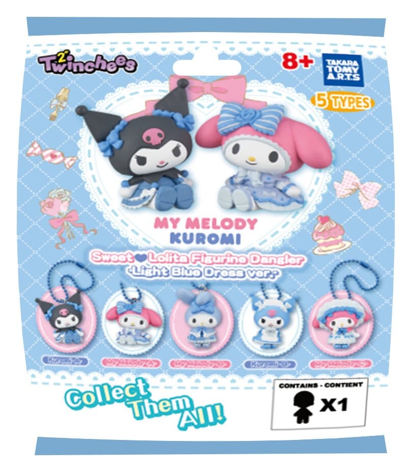 Sanrio Twinchees Mini Figures My Melody x Kuromi Sweet Lolita Blind Pack Display 24 Takara Tomy