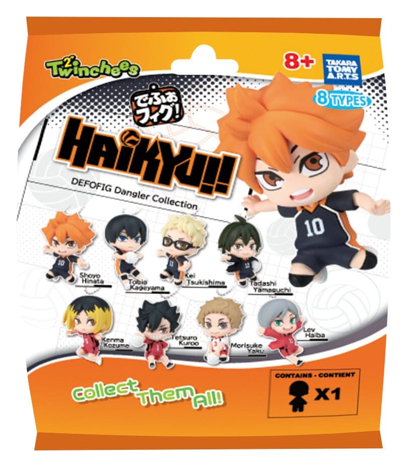 Haikyu!! Twinchees Dangler Mini Figures Defofig! Blind Pack Display 24 Takara Tomy