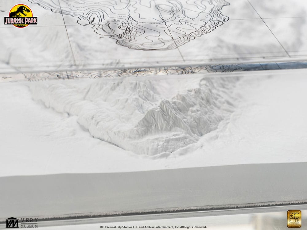 Jurassic Park Topographic Map Isla Nublar Elite Creature Collectibles