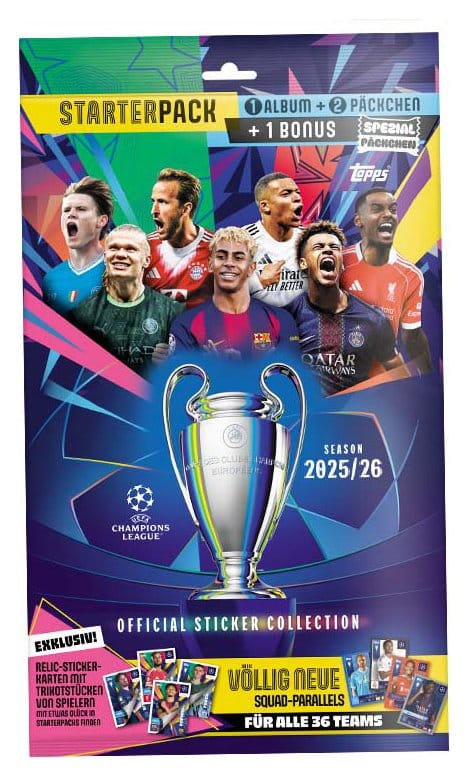 UEFA Champions League 2025/26 Sticker Collection Starter Pack Topps/Merlin