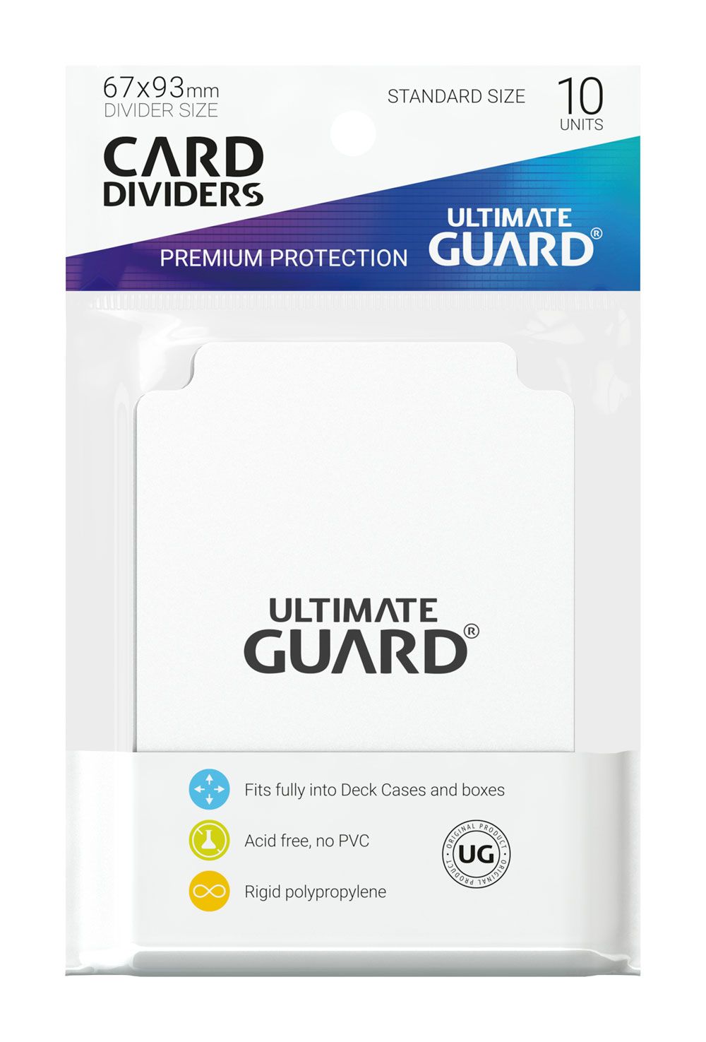 Ultimate Guard Card Dividers Standard Size 10 White Ultimate Guard