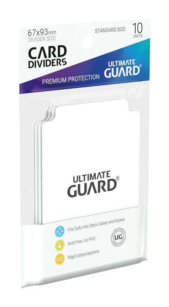 Ultimate Guard Card Dividers Standard Size 10 White Ultimate Guard