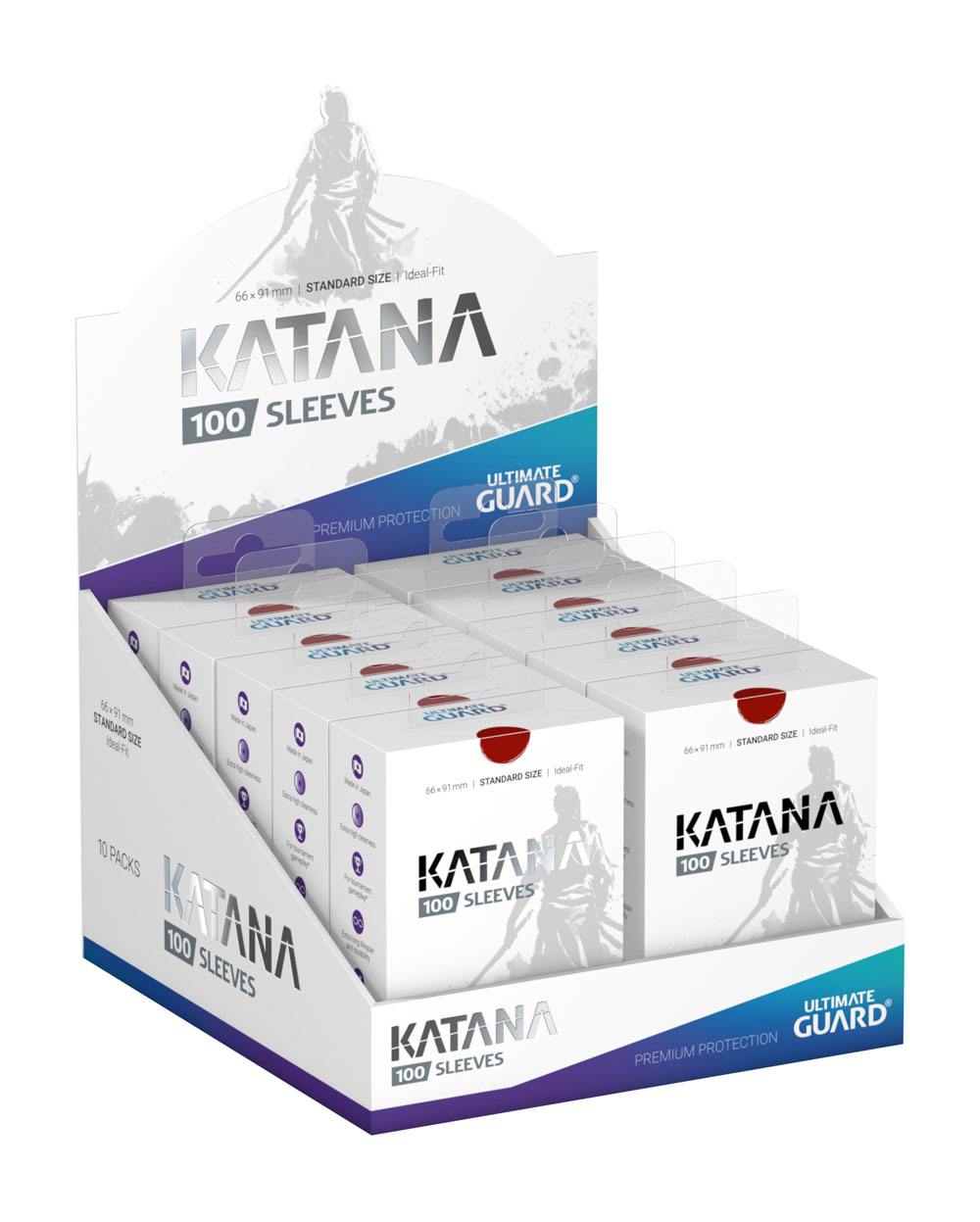Ultimate Guard Katana Sleeves Standard Size 100 Red Ultimate Guard