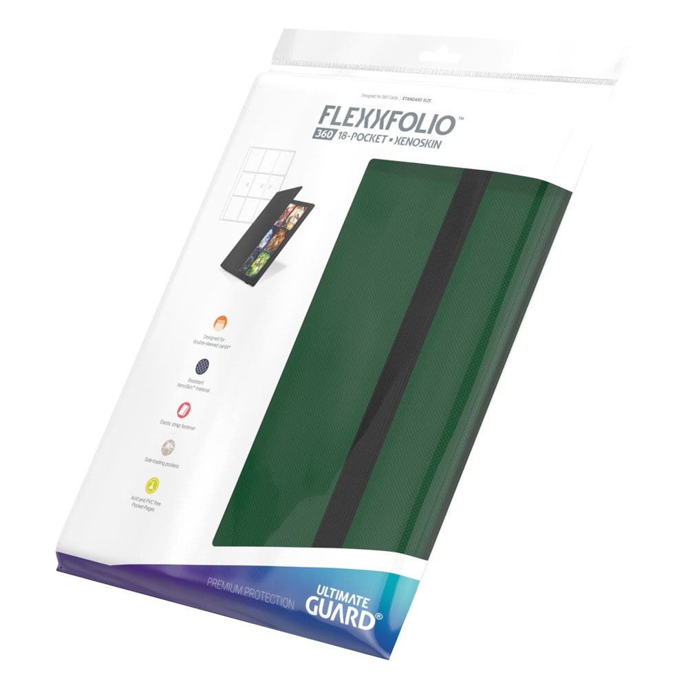 Ultimate Guard Flexxfolio 360 18 Pocket Xenoskin Green Ultimate Guard