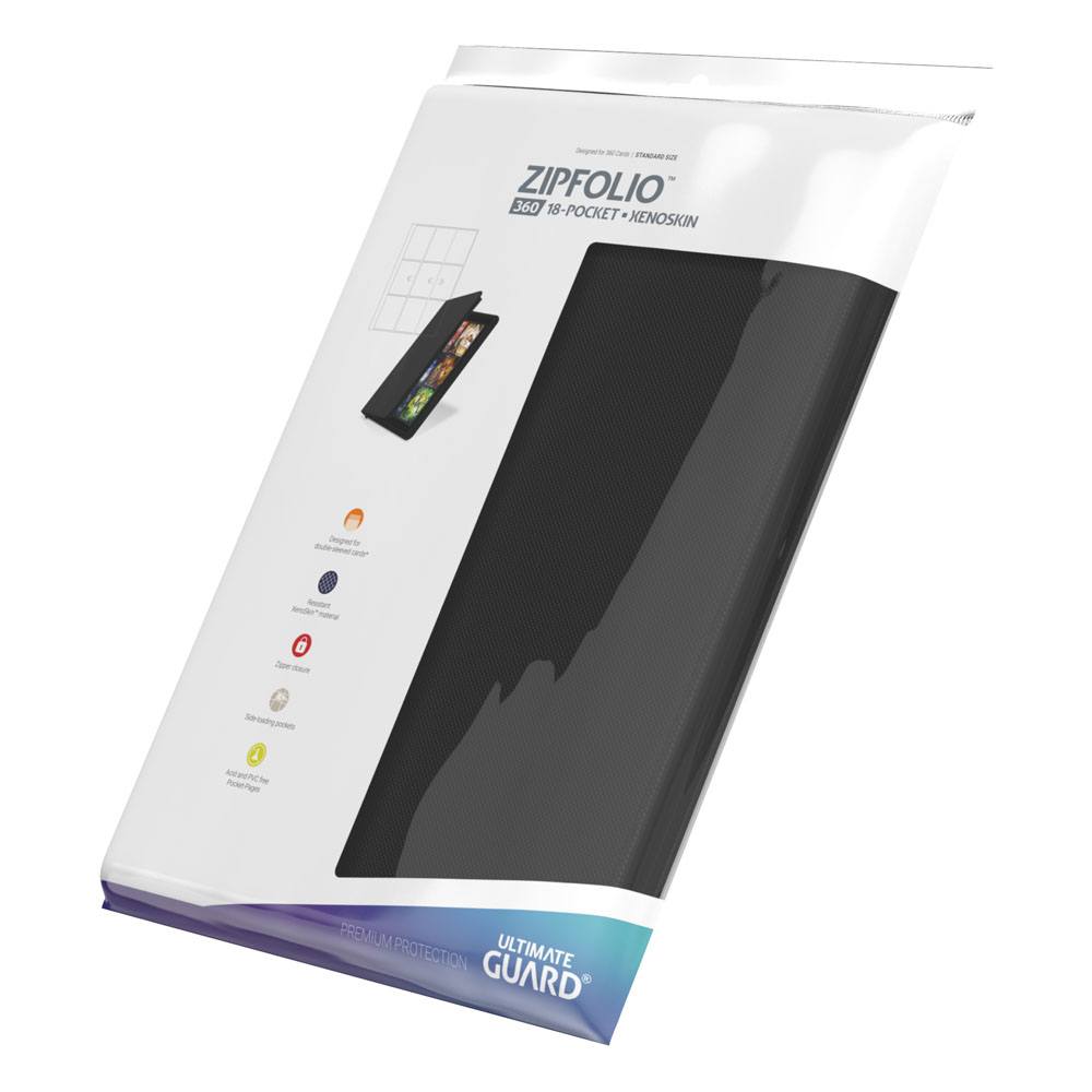 Ultimate Guard Zipfolio 360 18 Pocket Xenoskin Black Ultimate Guard