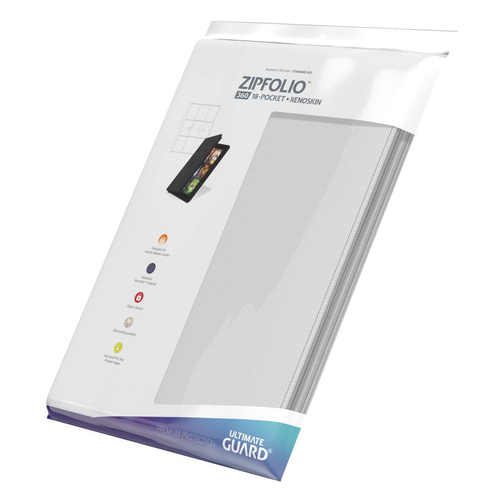 Ultimate Guard Zipfolio 360 18 Pocket Xenoskin White Ultimate Guard