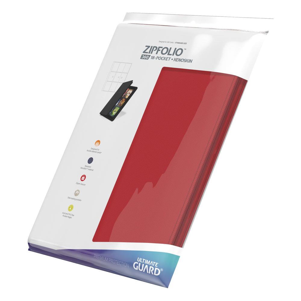 Ultimate Guard Zipfolio 360 18 Pocket Xenoskin Red Ultimate Guard