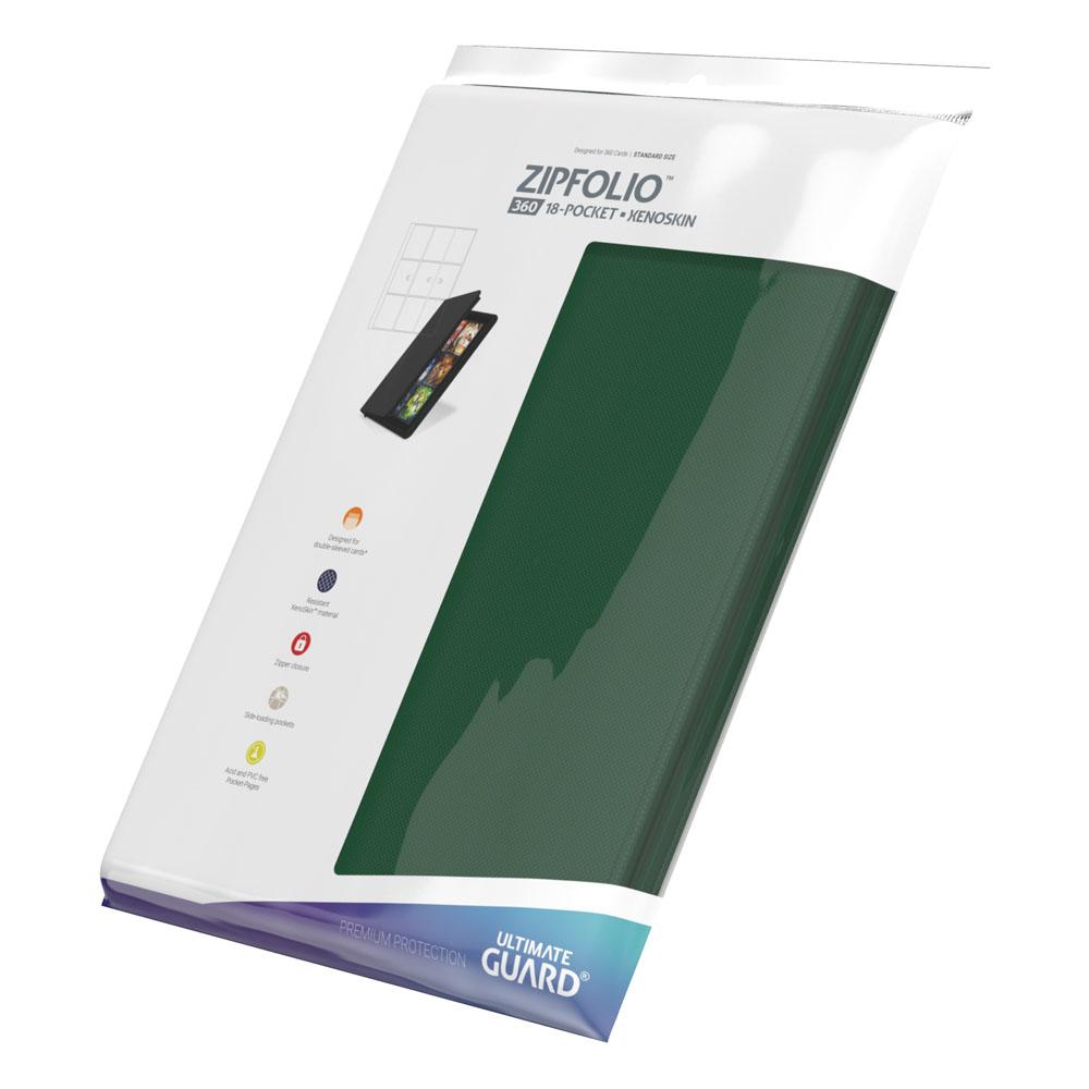 Ultimate Guard Zipfolio 360 18 Pocket Xenoskin Green Ultimate Guard