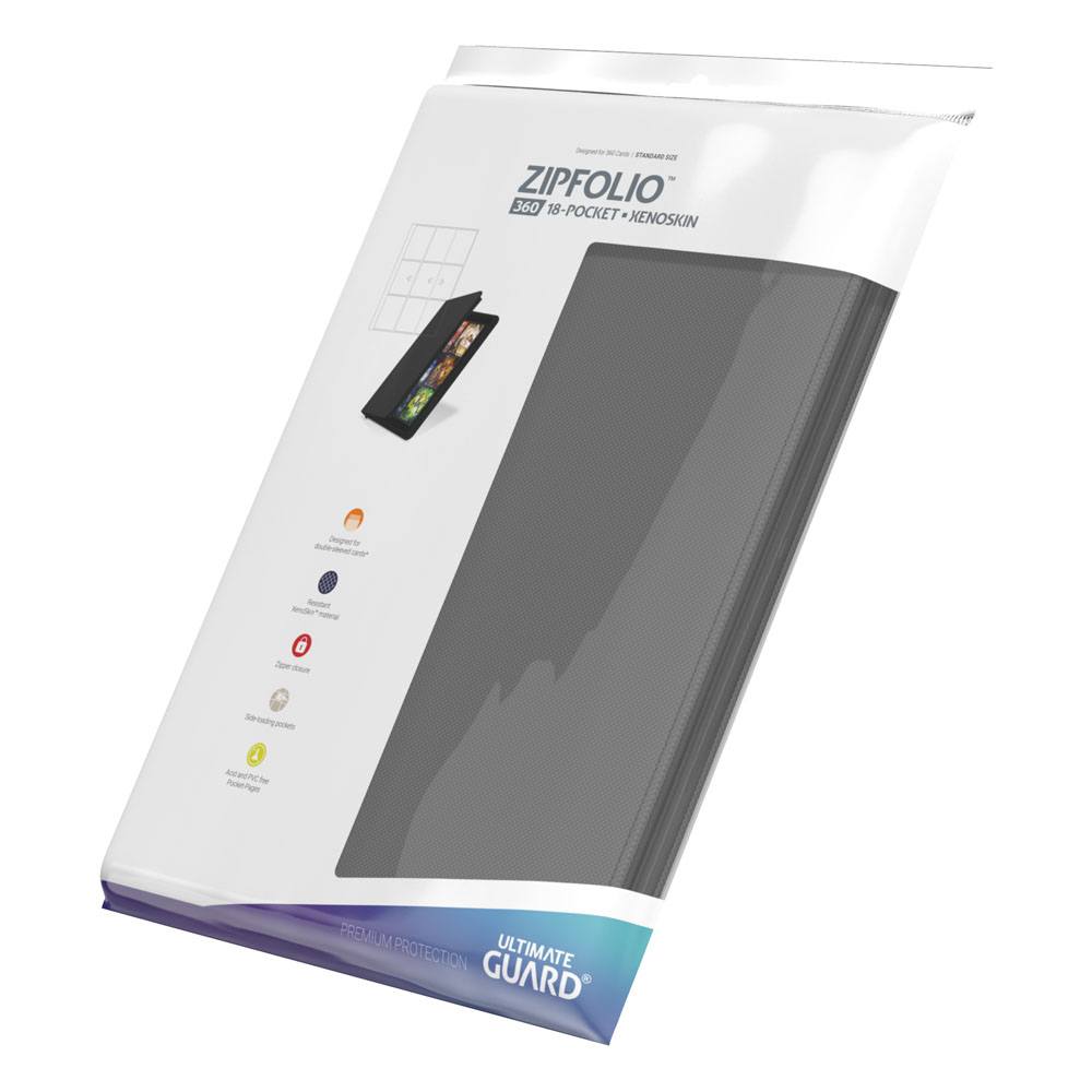 Ultimate Guard Zipfolio 360 18 Pocket Xenoskin Grey Ultimate Guard