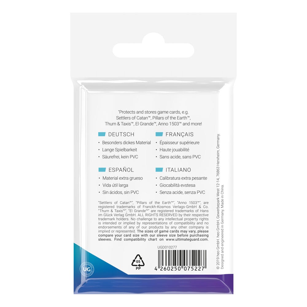 Ultimate Guard Board Game Sleeves 50 Mini European Ultimate Guard