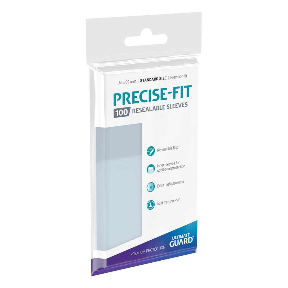 Ultimate Guard Precise Fit Sleeves Standard Size 100 Resealable Ultimate Guard