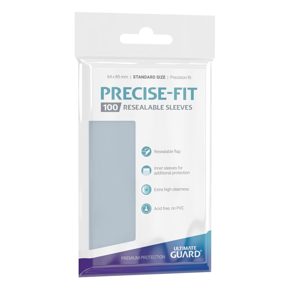 Ultimate Guard Precise Fit Sleeves Standard Size 100 Resealable Ultimate Guard