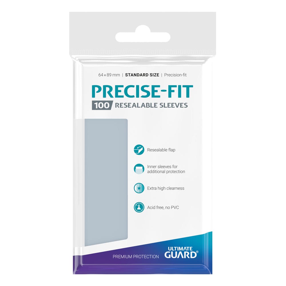 Ultimate Guard Precise Fit Sleeves Standard Size 100 Resealable Ultimate Guard