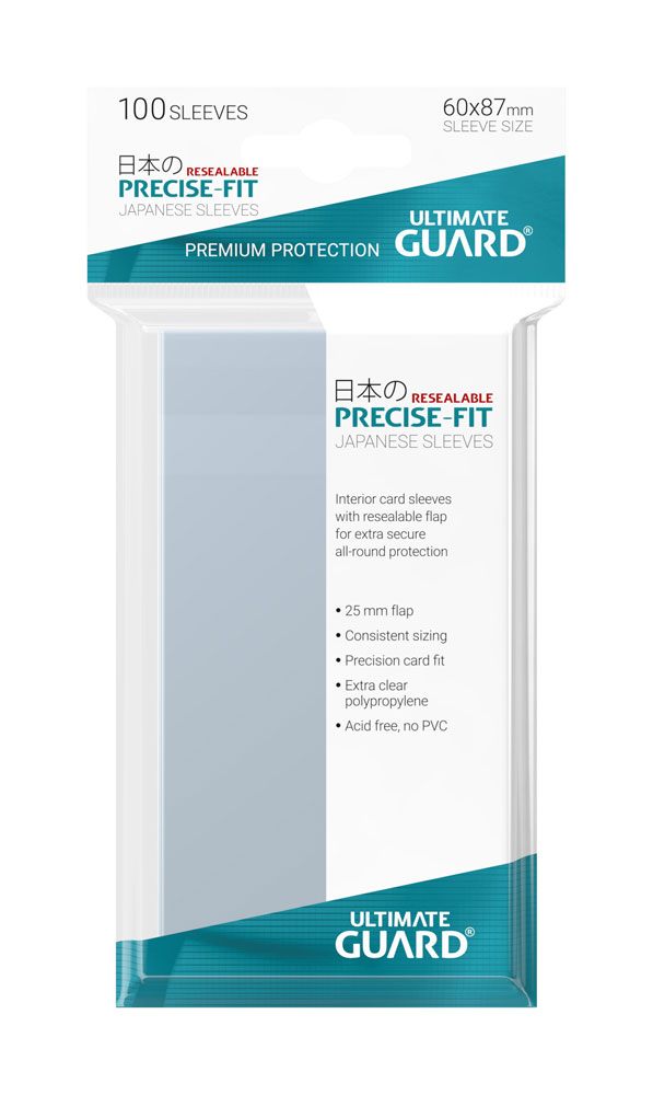 Ultimate Guard Precise Fit Sleeves Japanese Size 100 Resealable Ultimate Guard