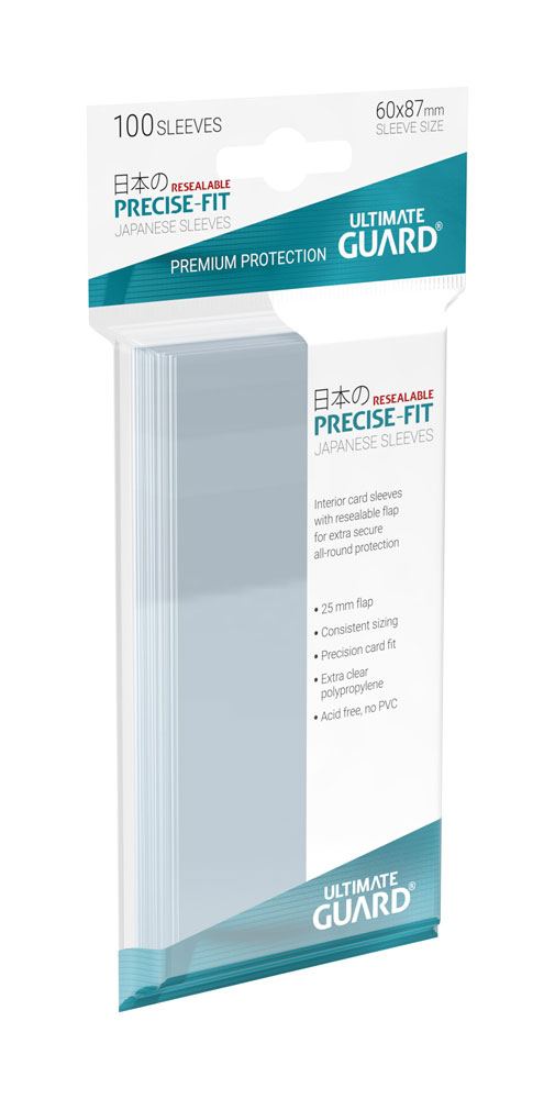 Ultimate Guard Precise Fit Sleeves Japanese Size 100 Resealable Ultimate Guard