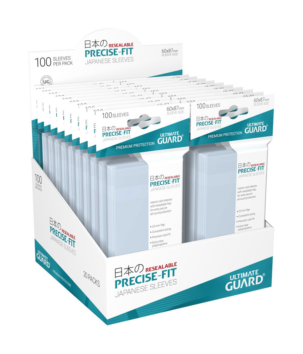Ultimate Guard Precise Fit Sleeves Japanese Size 100 Resealable Ultimate Guard