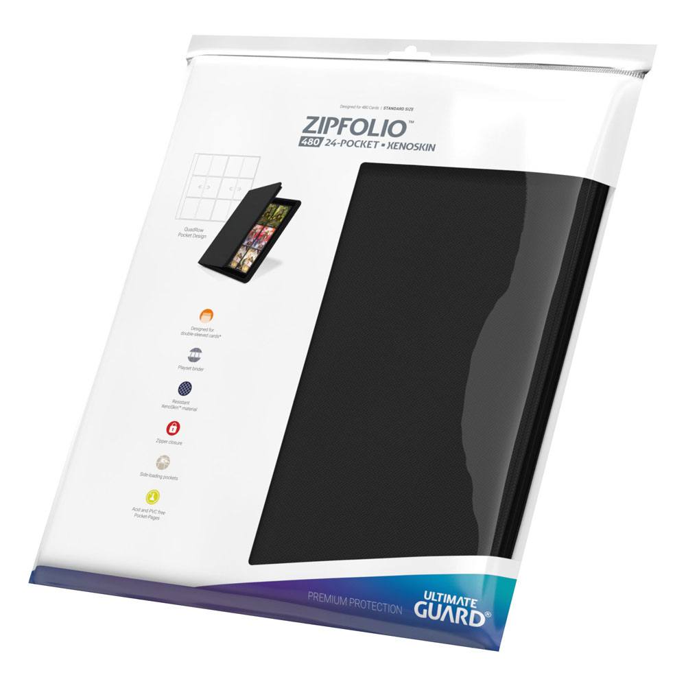 Ultimate Guard Zipfolio 480 24 Pocket Xenoskin Black Ultimate Guard