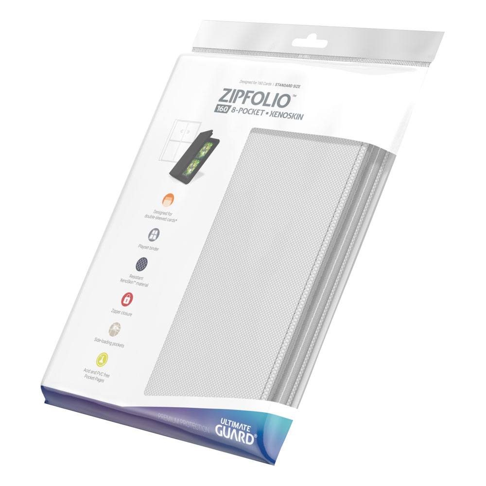 Ultimate Guard Zipfolio 160 8 Pocket Xenoskin White Ultimate Guard