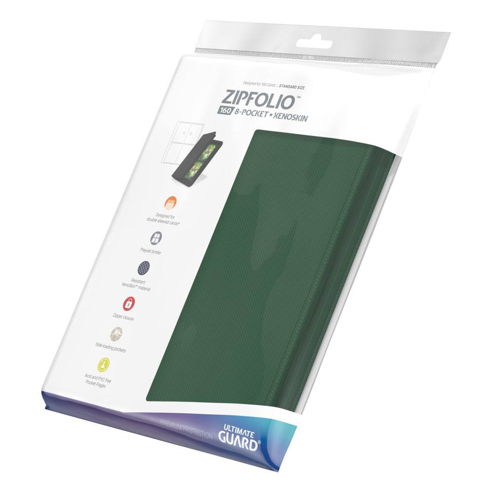 Ultimate Guard Zipfolio 160 8 Pocket Xenoskin Green Ultimate Guard