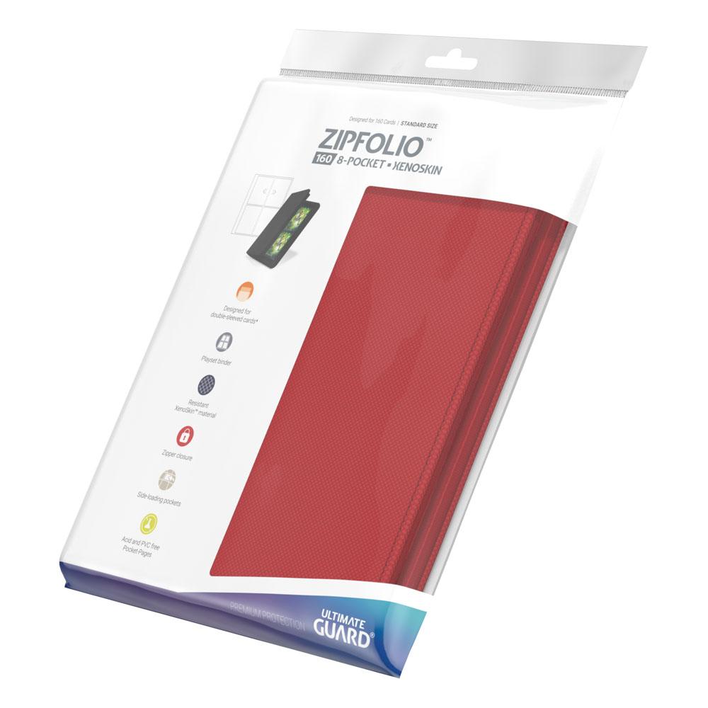 Ultimate Guard Zipfolio 160 8 Pocket Xenoskin Red Ultimate Guard