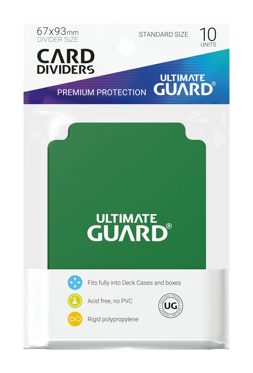Ultimate Guard Card Dividers Standard Size 10 Green Ultimate Guard